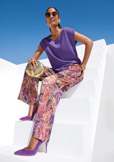 Weite Sommerhose mit Unikat-Print thumbnail 7