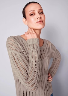 Pullover mit Lochstrickmuster thumbnail 5