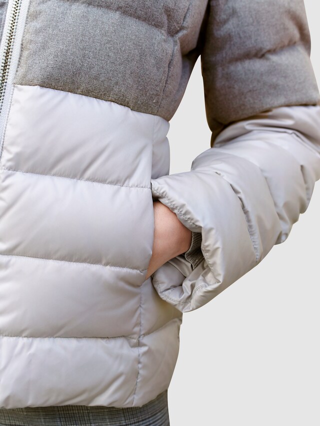 Jacke im Colourblocking-Dessin 1