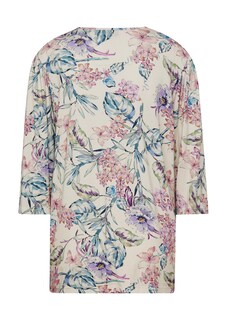 Pyjama mit 3/4-Arm, Knopfleiste und floralem Dessin thumbnail 5