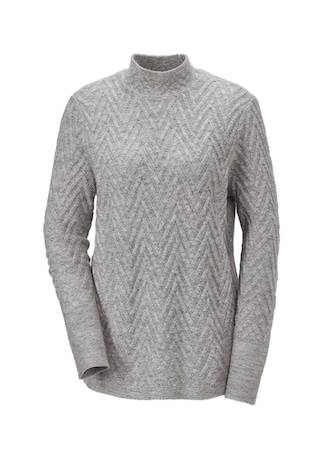 grijs Pullover met luxueuze tricot structuur