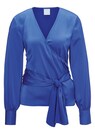 Wrap blouse in a sophisticated silk look thumbnail 1
