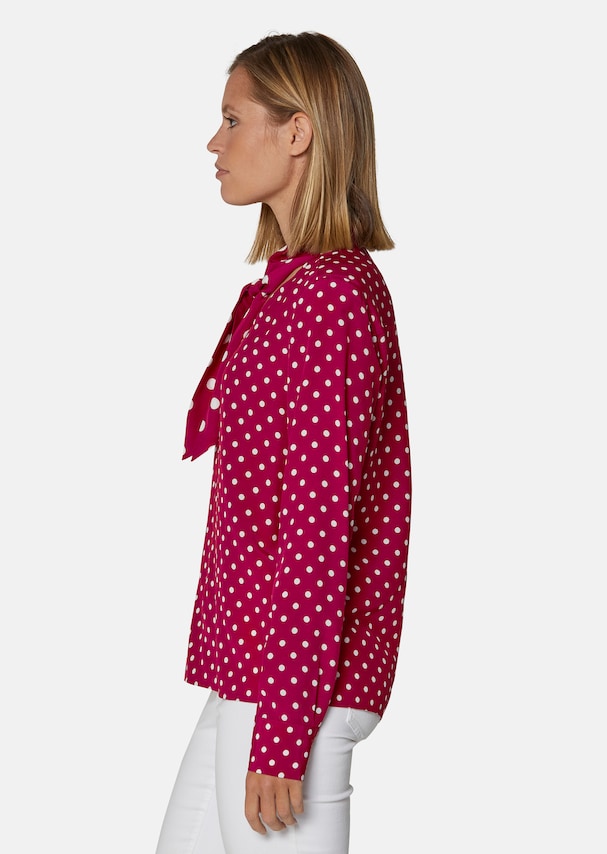 Flared blouse in a fashionable polka dot pattern 3