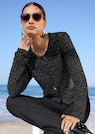 Grobstrickjacke mit Glanzgarn und modischen Knöpfen thumbnail 7