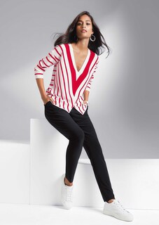 Gestreifter Strickpullover thumbnail 2