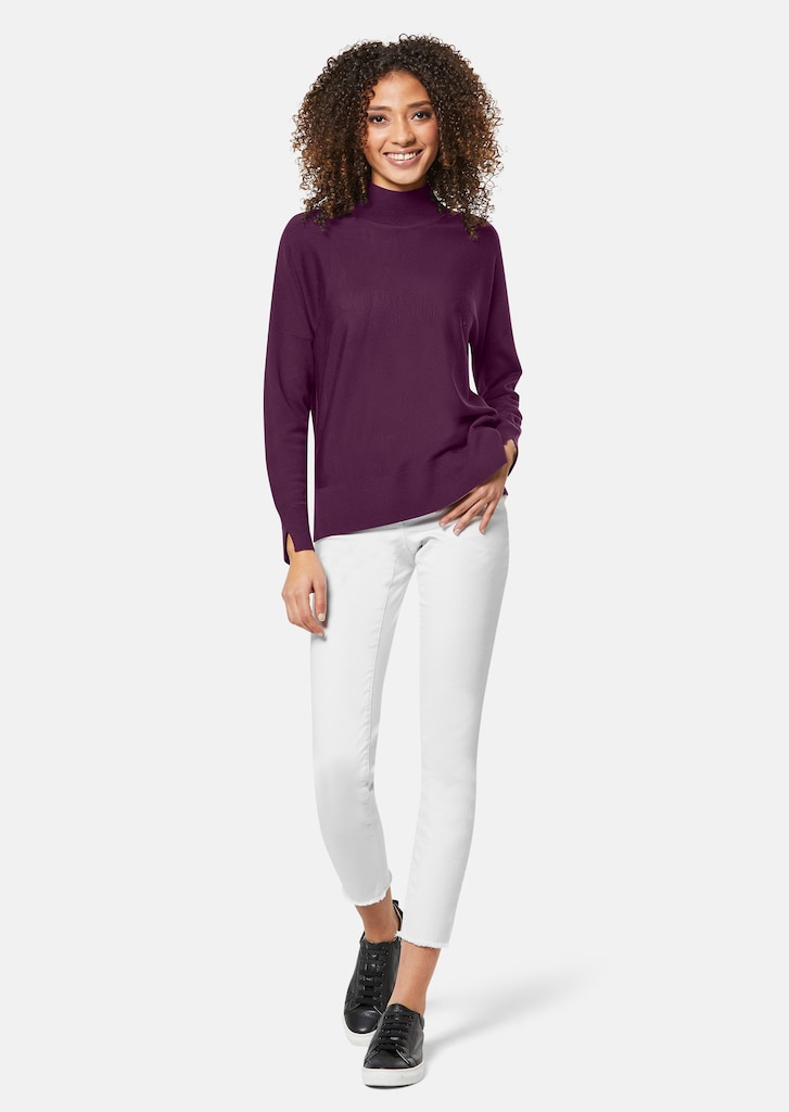 Stand-up collar jumper with long sleeves 1
