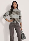 Sweat-shirt jacquard pied-de-poule thumbnail 4