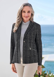 Jersey blazer in tweedlook thumbnail 7