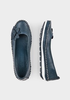 Nahkaballerinat, joissa on kukkakoriste thumbnail 2