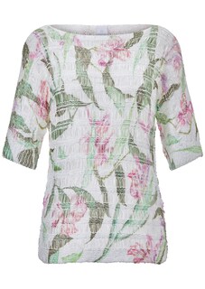 Bändchenpullover mit Blütenprint thumbnail 1