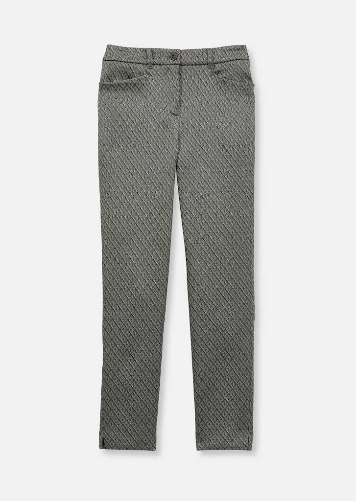 Slim-fit trousers in elegant minimal jacquard