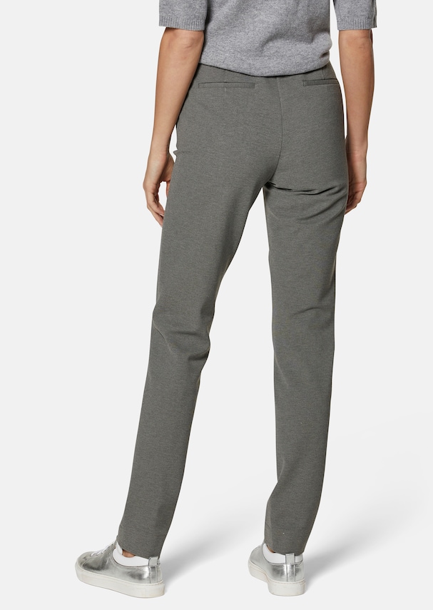 Slim jersey trousers with piping 2