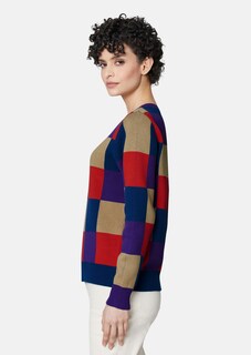 Jacquard-Pullover mit stylischen Karos thumbnail 4