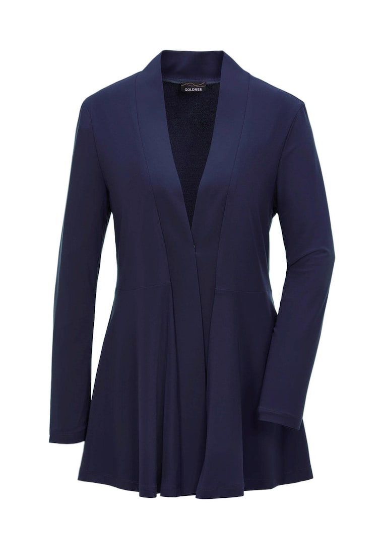 Weich fallende Jersey-Longjacke