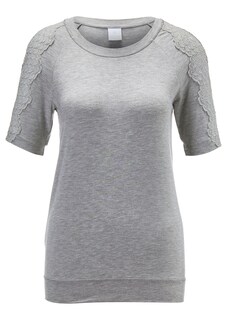 Shirt mit Spitze am Ärmel thumbnail 1