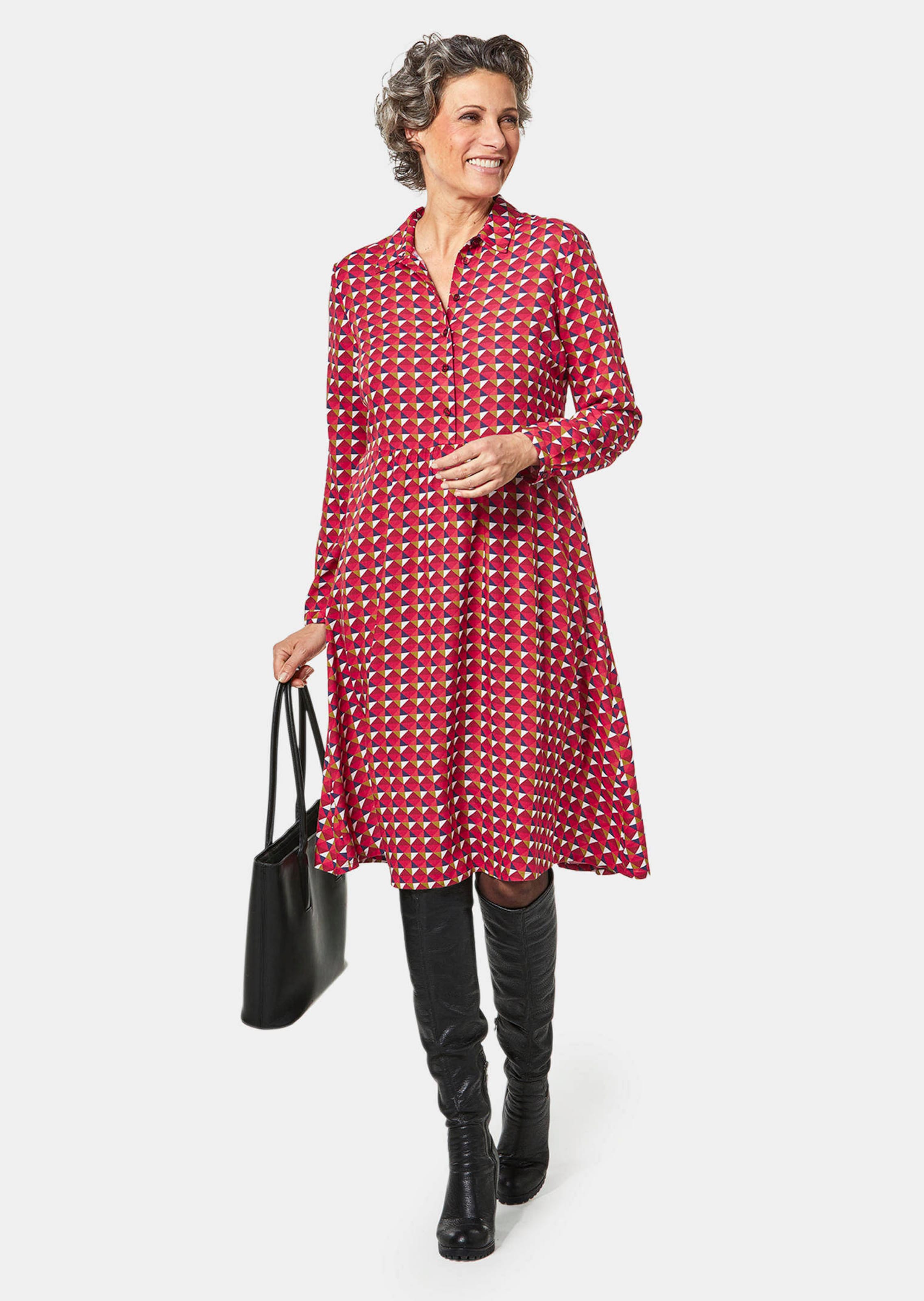 Robe - rouge / à motifs - Gr. 56 de Goldner Fashion