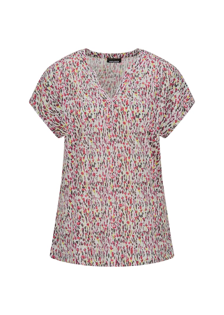 T-shirt en jersey avec imprimé mille-fleurs