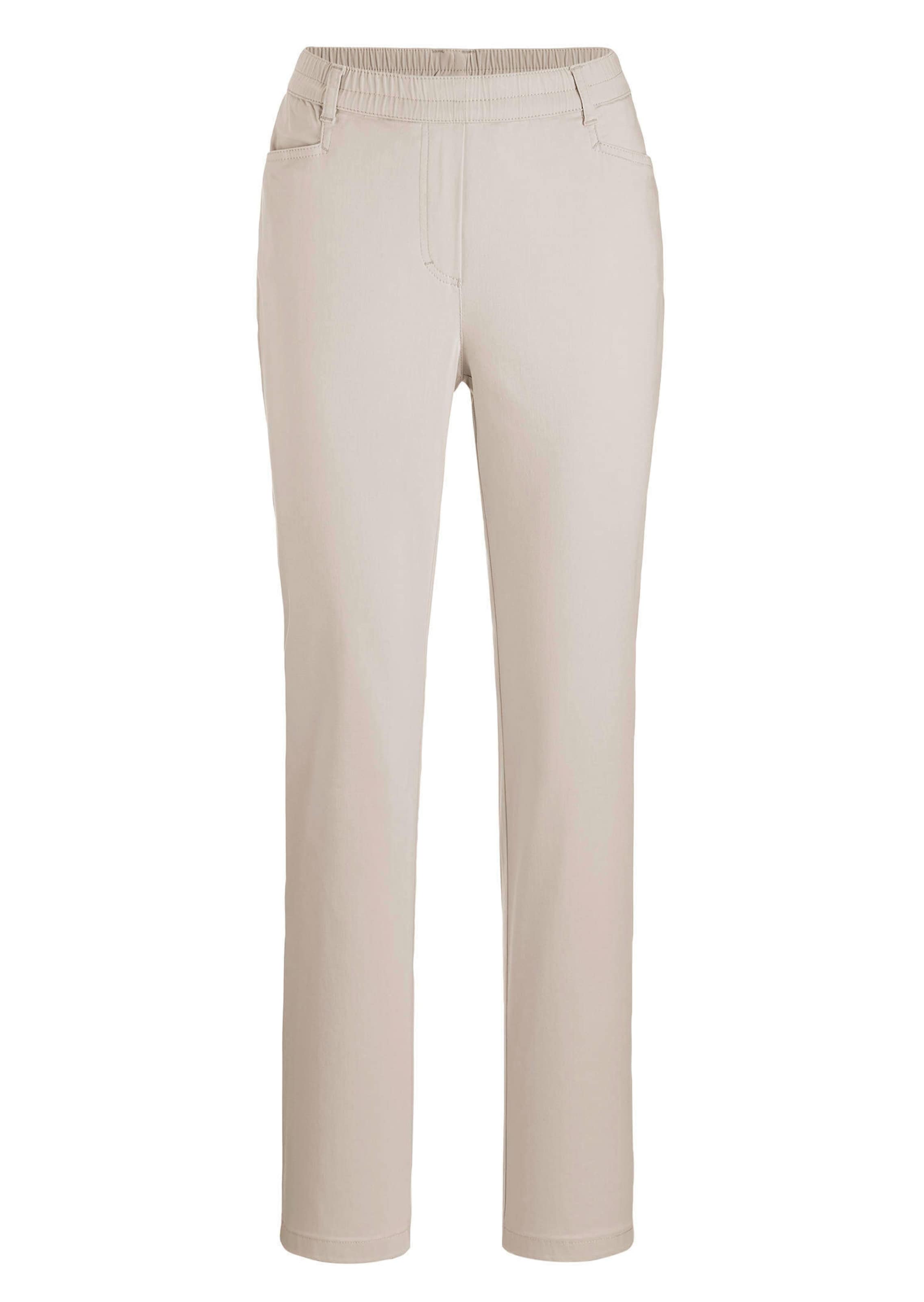 Broek LOUISA met elastische tailleband, van katoen-satijn