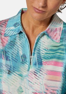 Gedessineerde pullover met polokraag van Di-Strick thumbnail 5