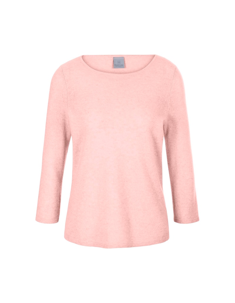 Kaschmirpullover mit U-Boot-Ausschnitt