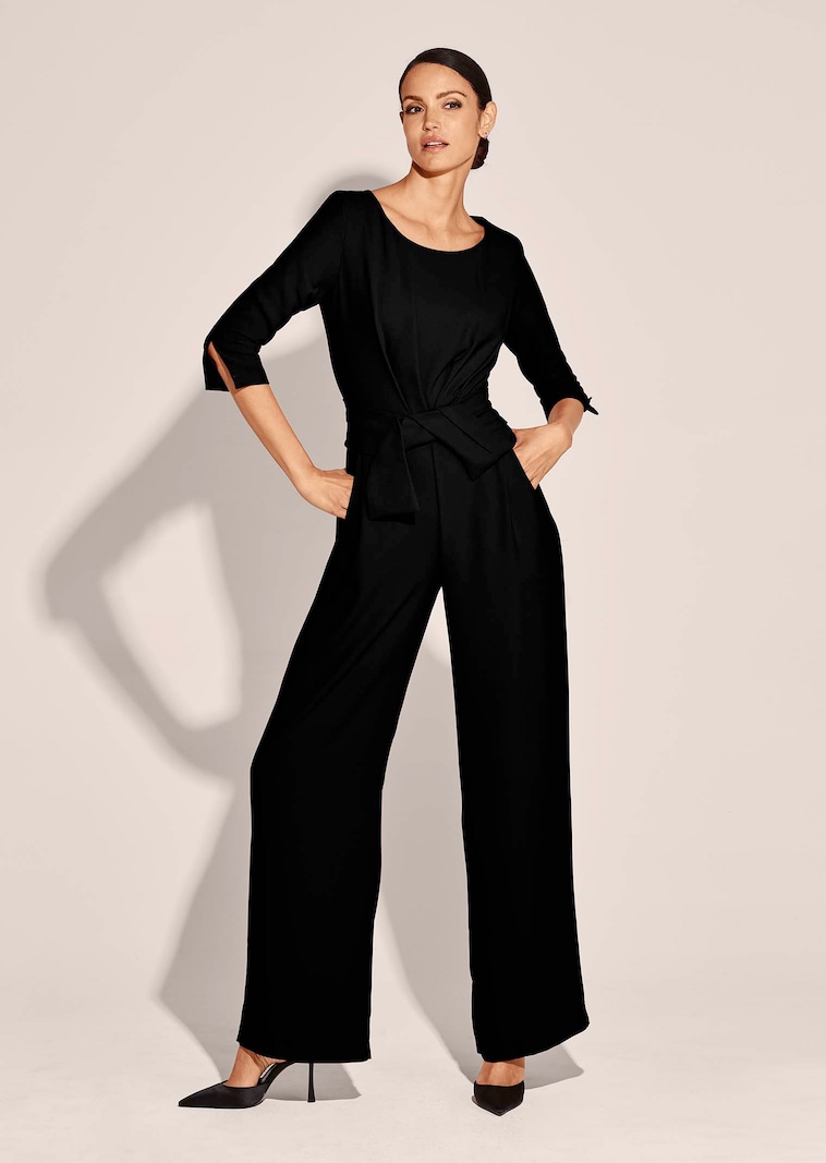 Overall mit weitem Bein und Bindeband