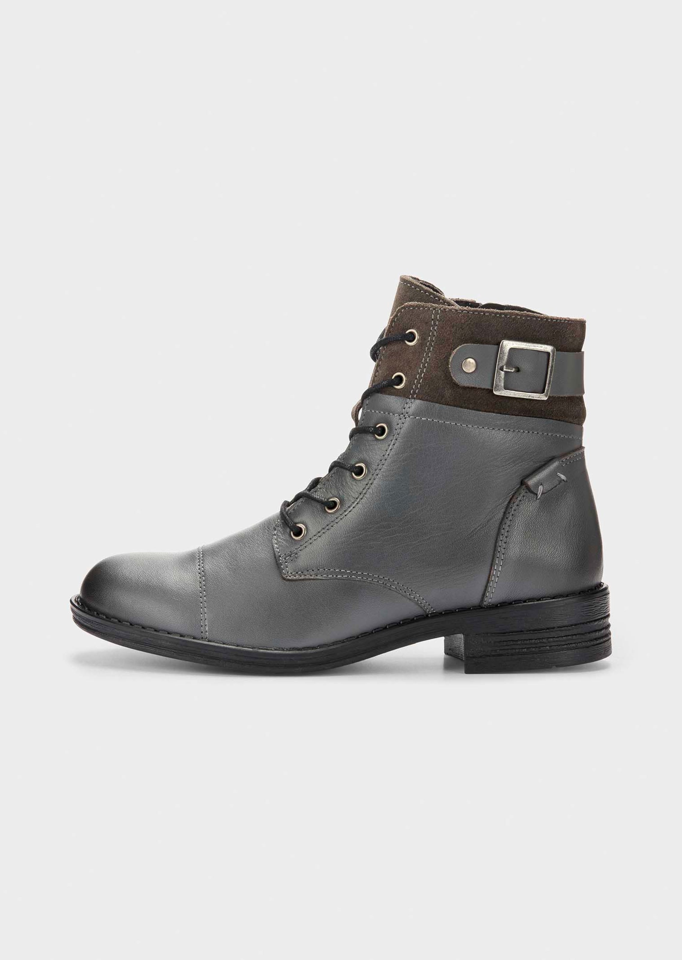 Stiefeletten in edlem Leder-Mix