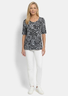 T-shirt en viscose avec imprimé léopard thumbnail 2