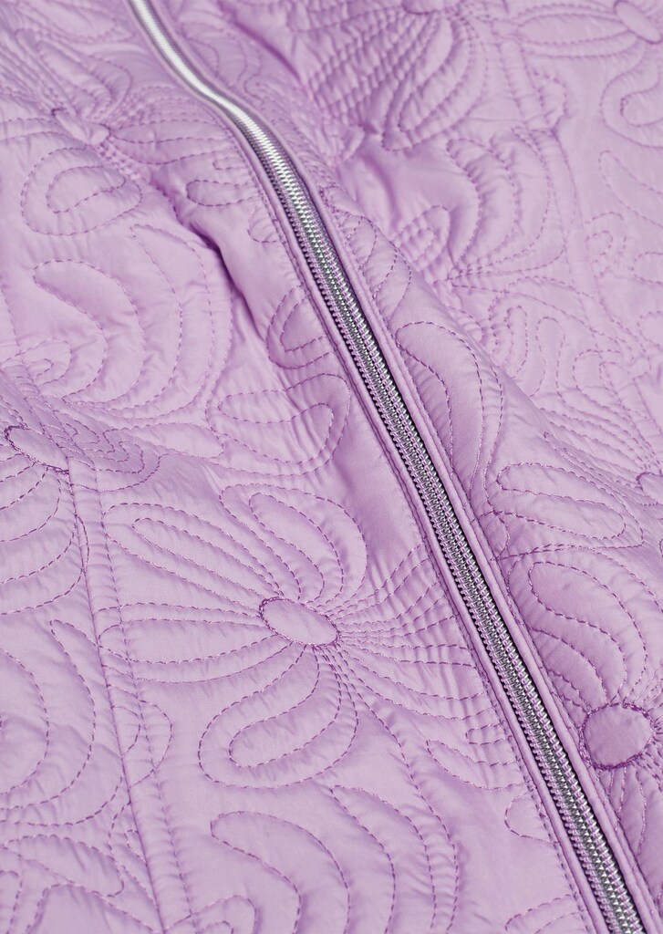 Jacke mit floraler Steppung