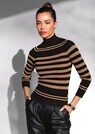 Rippstrickpullover mit Streifen thumbnail 2