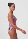 Swimming costume with floral print and draping thumbnail 4