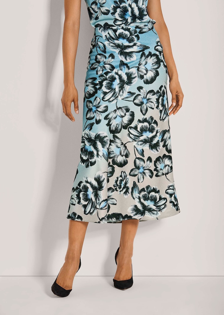 Langer Rock mit Allover-Print