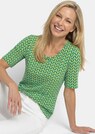 Shirt van viscose met minimalistische geometrische print thumbnail 4