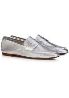 Metallic-Slipper aus softem Leder thumbnail 1
