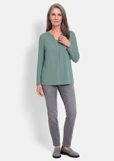 Blusenshirt mit Chiffon-Einsatz thumbnail 2