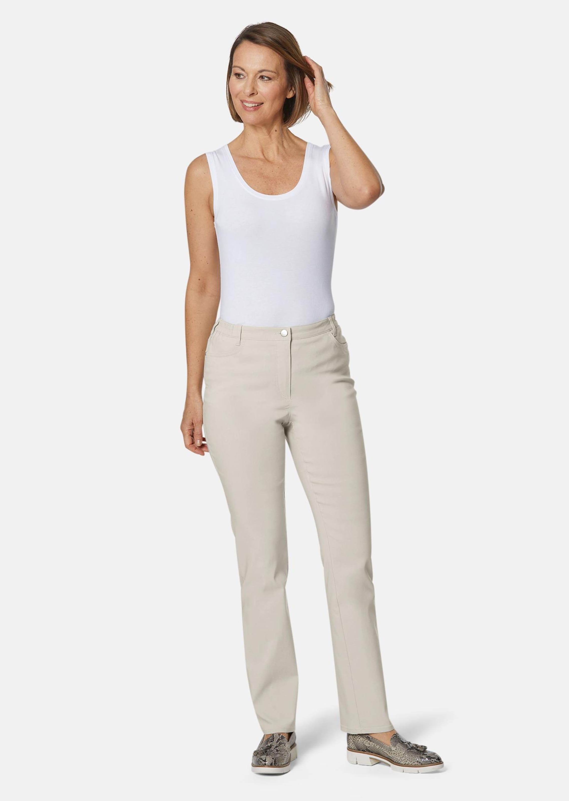 Pantalon super stretch CARLA - beige - Gr. 46 de Goldner Fashion