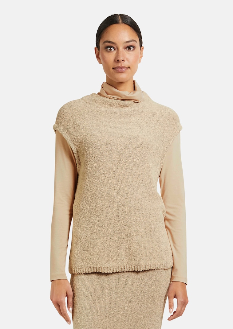 Strick-Pullunder im Frottee-Look