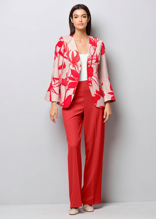 Blazer mit floralem Druck 1