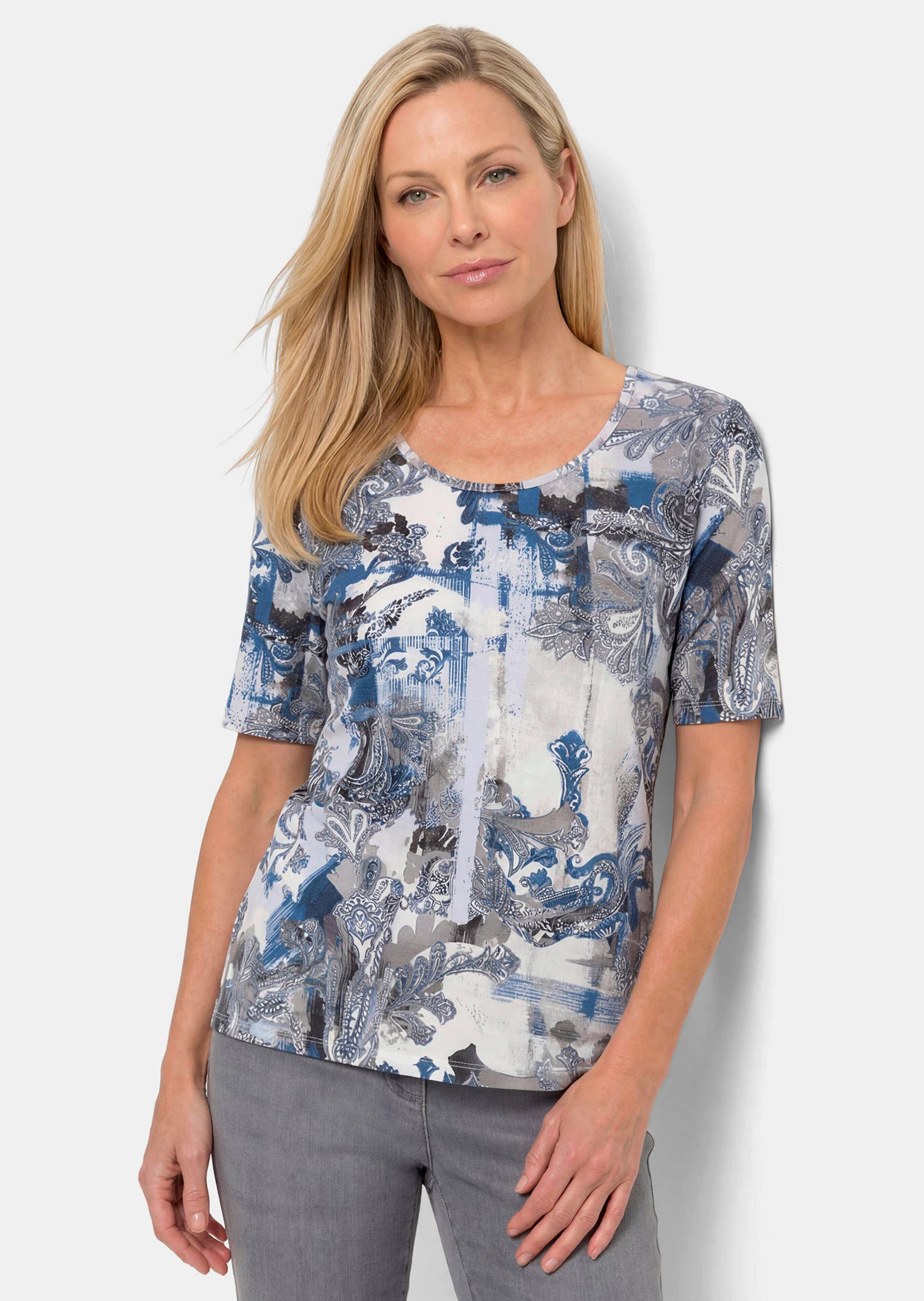 Shirt van viscose met vrouwelijke paisleyprint