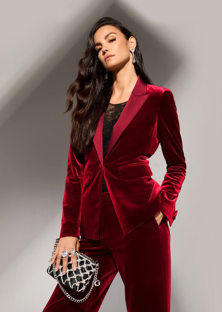 Weite Samthose zum Schlüpfen