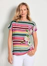 Blouse fluide avec fleurs et rayures thumbnail 7