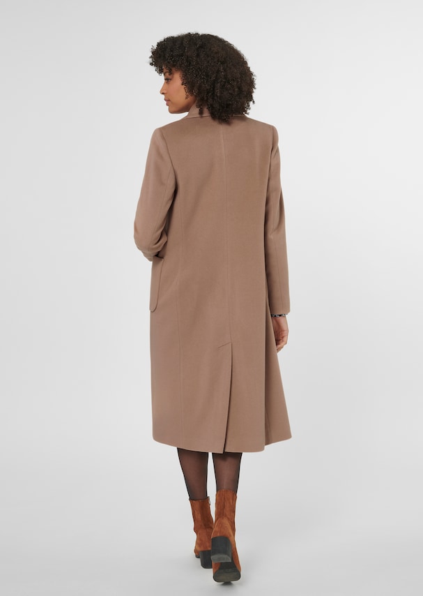 Wool coat with double-breasted button placket 2