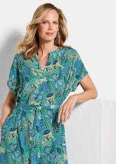 Viskose-Kleid mit Bindegürtel thumbnail 4