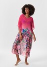 Semitransparenter Kaftan mit floralem Tropenprint thumbnail 2