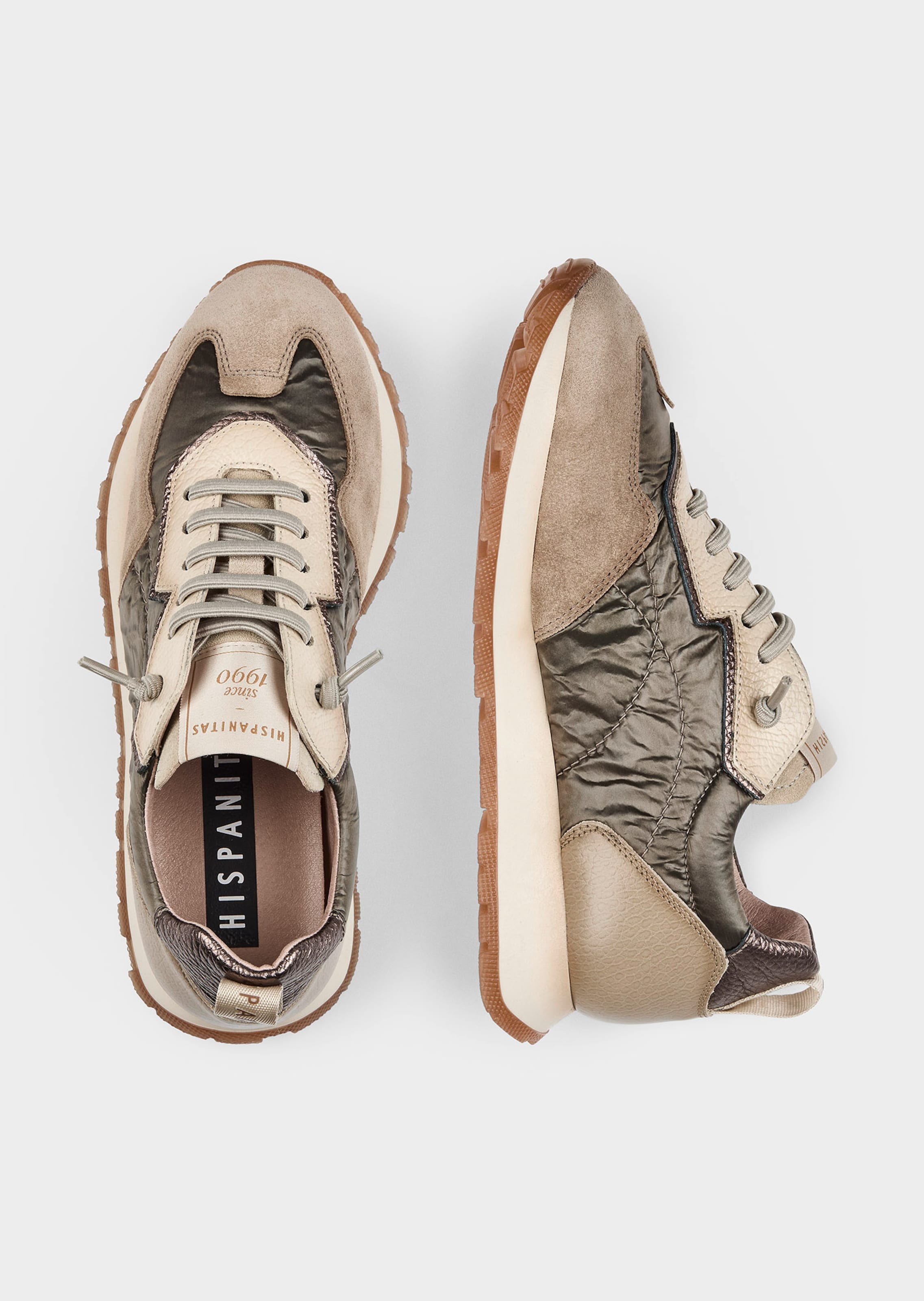 Leder-Sneaker zum Schnüren mit Prägung