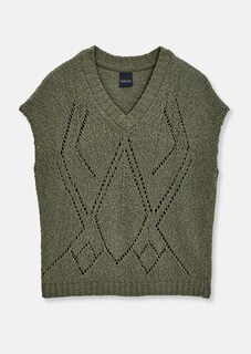Chunky knit jumper with lace pattern thumbnail 6