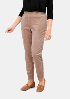 Corduroy broek met elastische tailleband thumbnail 1