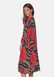 Bedrucktes Kleid in H-Linie thumbnail 4