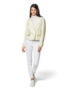 Double-breasted short blazer in boiled wool thumbnail 2