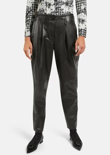 Leather trousers with pleats thumbnail 1
