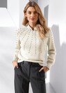 Schurwoll-Pullover mit Zierperlen thumbnail 1